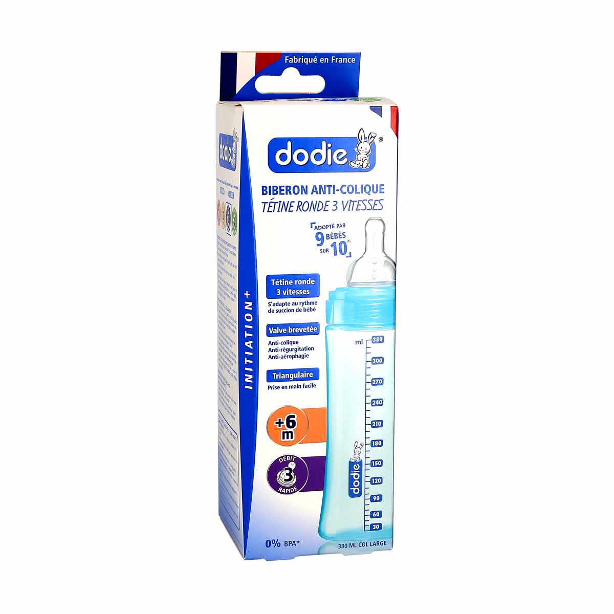 Dodie Biberon Inwijding+ 330ml Speenvloed 3