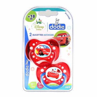 Dodie Anatomische Siliconen Fopspeen +18 maanden Cars A69