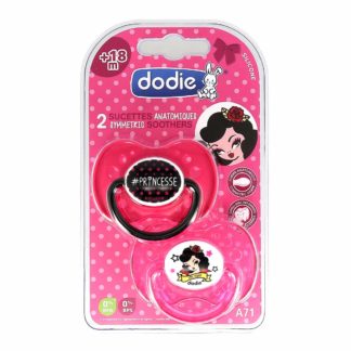 Dodie Anatomisch Siliconen fopspeen +18 maanden Duo Girly A71