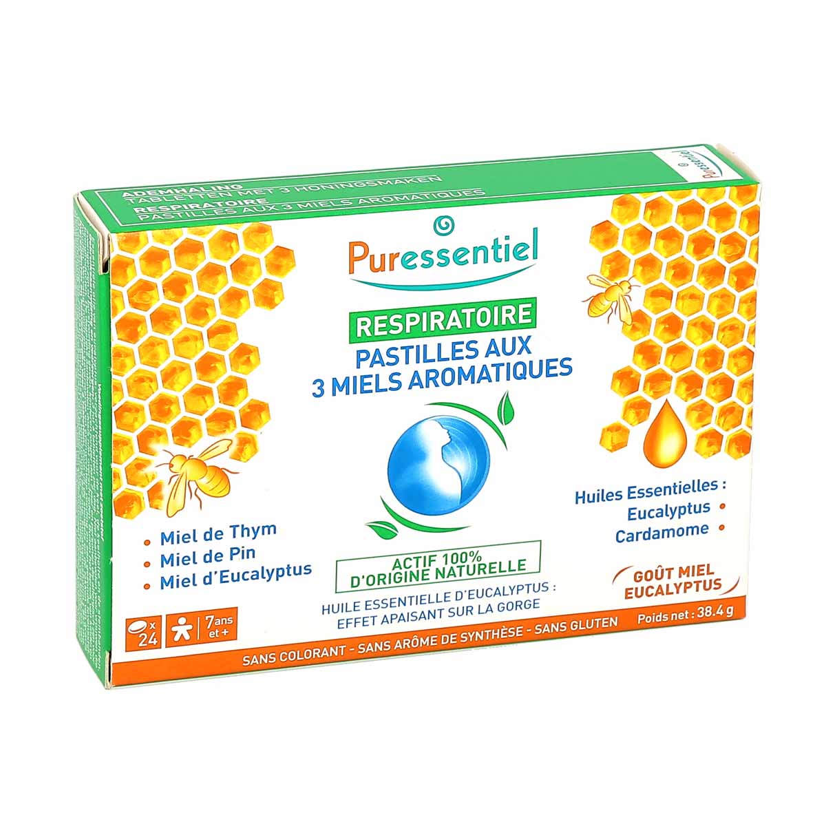 Puressentiel Ademhalingspastilles met 3 aromatische honingsoorten
