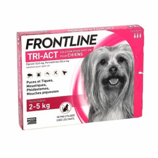 Frontline Tri-Act Oplossing voor Spot-On Honden 2-5kg