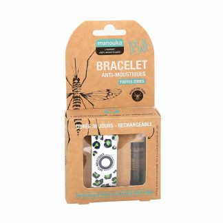Manouka Bracelet Anti-Moustiques et Recharge de 6ml