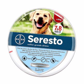 Seresto Vlooien- en Tekenhalsband Grote Honden ≥ 8kg