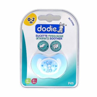 Dodie Fysiologische Siliconen Fopspeen 0-2 maanden Valentin P49