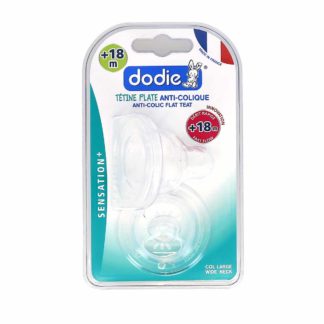 Dodie Sensation+ Silicone Anti-Koliek Vlakke Speen Grote Hals +18 maanden