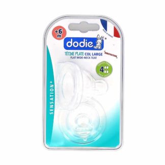Dodie Sensation+ Siliconen Platte Speen Brede Hals +6 maanden