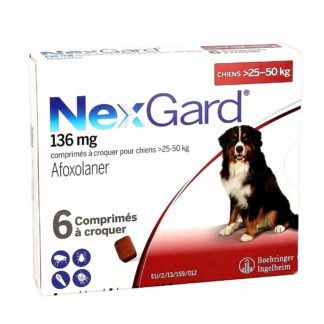 Nexgard Chien 136mg (25-50kg) comprimés à croquer