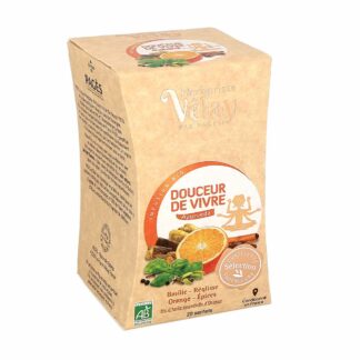 L'Herboriste du Velay Infusion Bio Basilic Réglisse Orange Épices - Douceur de vivre 20 sachets