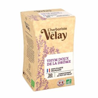 L'Herboriste du Velay Infusion Bio de plantes françaises - Thym 20 sachets