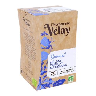 L'Herboriste du Velay Infusion Bio fleur et feuille d'Oranger Marjolaine - Sommeil 20 sachets
