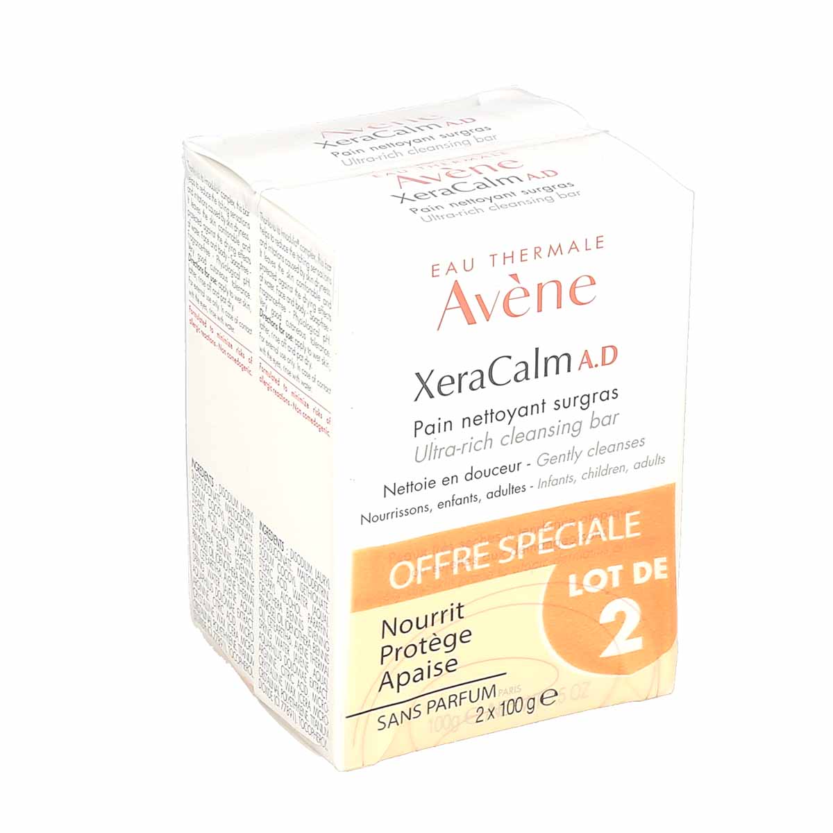 Avène XeraCalm AD Super rijke harde zeep, twee stuks