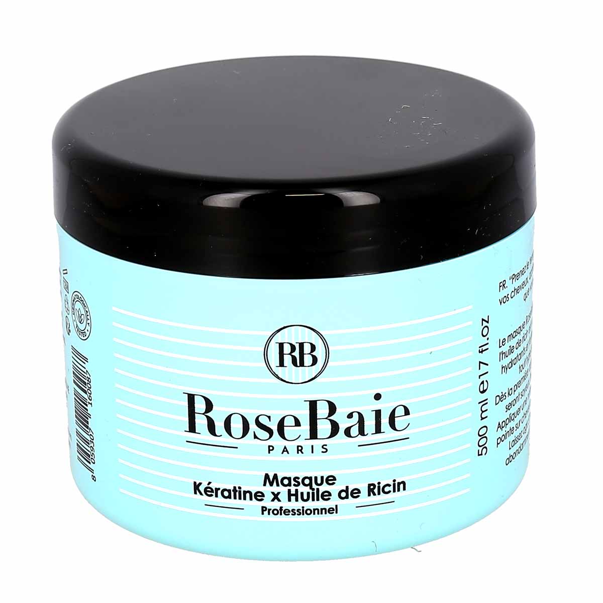 RoseBaie Keratine- en castorolie masker, 500 ml