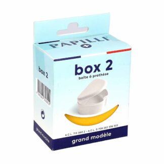 Papilli Box 2 Large - Opbergdoosje voor kunstgebitten - Doos/1 eenheid - geel