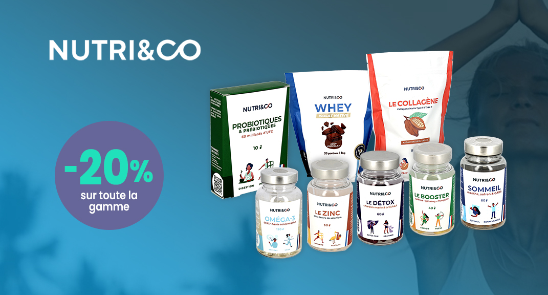 Verhoog uw welzijn: tot -20% op Nutri&Co!