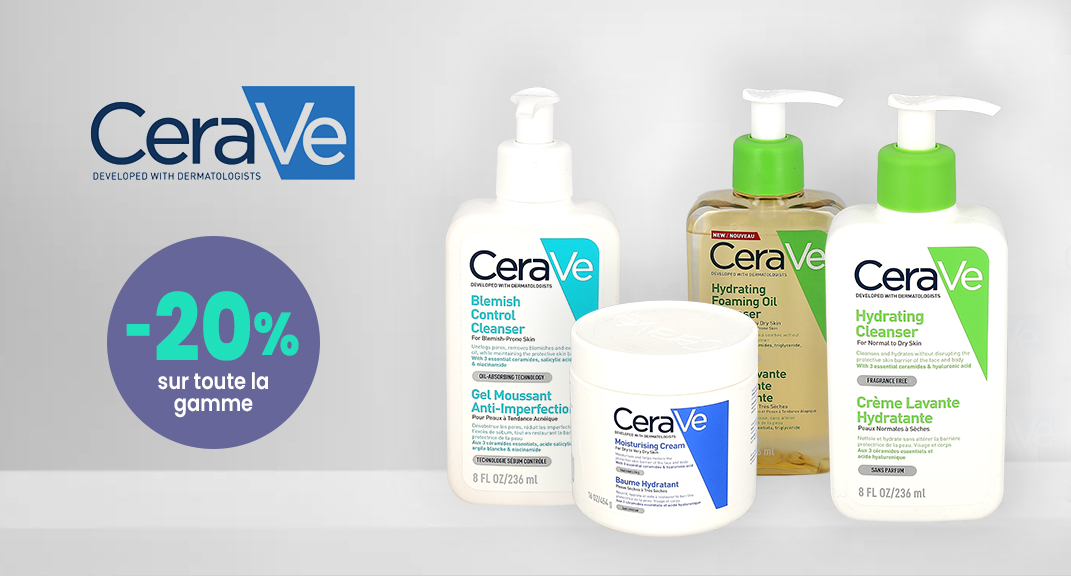 CeraVe – Dermatologische expertise aan -20%