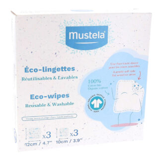 Mustela Eco-Lingettes Réutilisables & Lavables 100% Coton bio