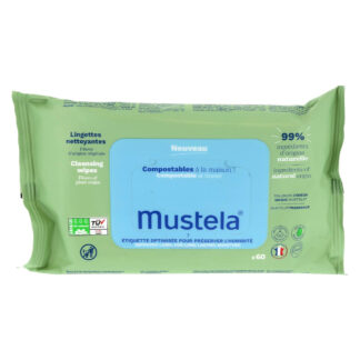 Mustela Lingettes Nettoyantes Compostables à la maison