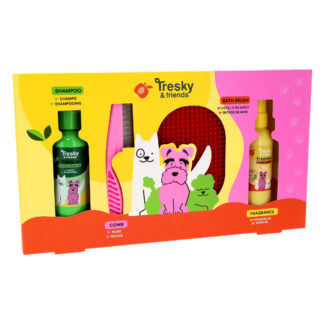 Tresky & Friends Coffret de 4 produits pour Chiens (shampooing