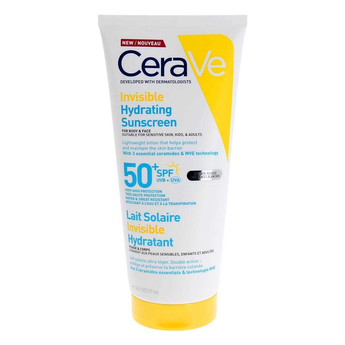 CeraVe Lait Solaire Invisible Hydratant SPF50+