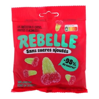 REBELLE Les Irrésistibles Fruitige en friszure kersen, zonder toegevoegde suikers, kersensmaak, zakje van 50 g