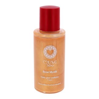 Musc Intime Glanzende lichaamsolie met glitters, Rose Mystik
