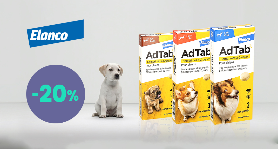ADTAB : -20 % sur le comprimé anti-parasitaire nouvelle génération