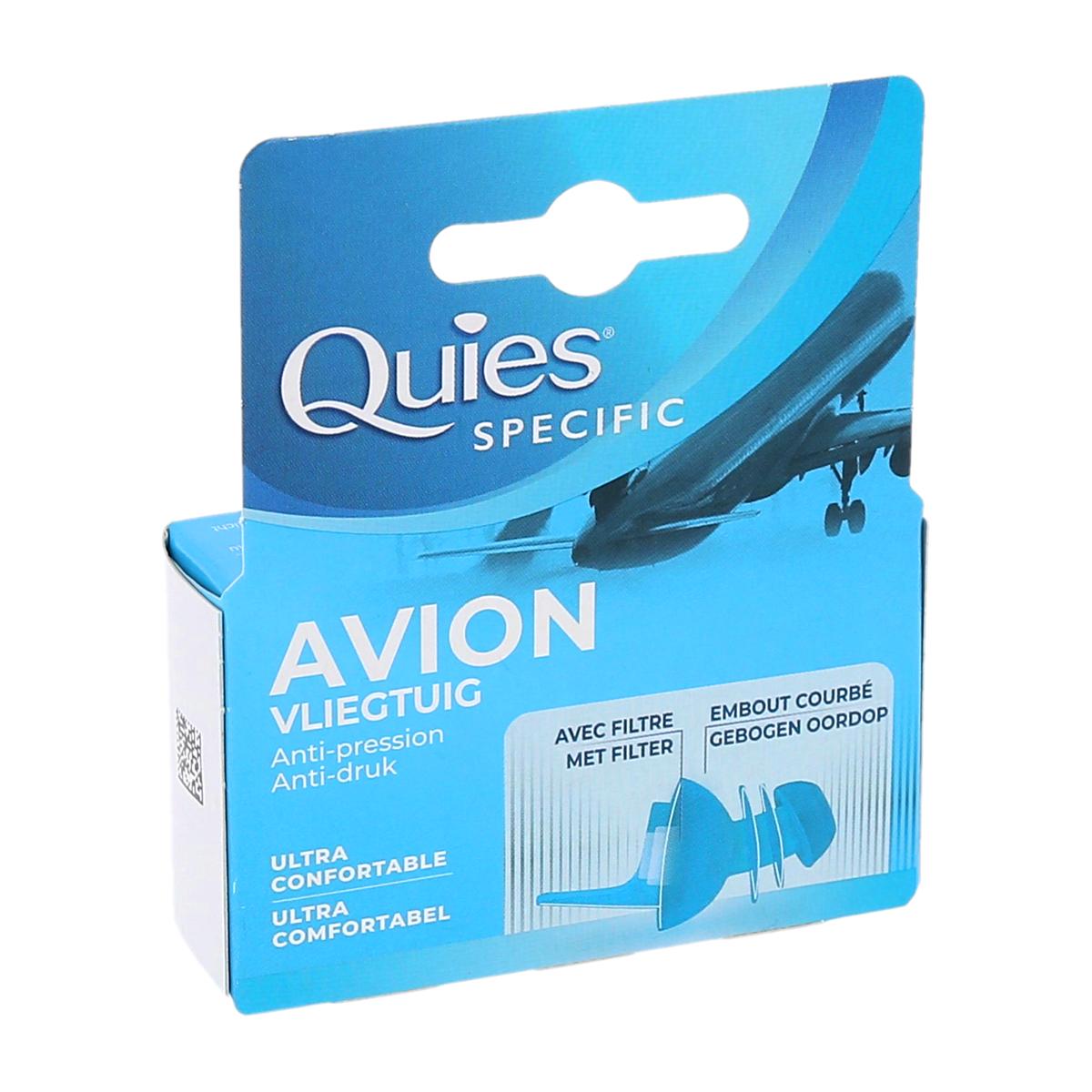 Quies Specifieke gehoorbescherming voor in het vliegtuig