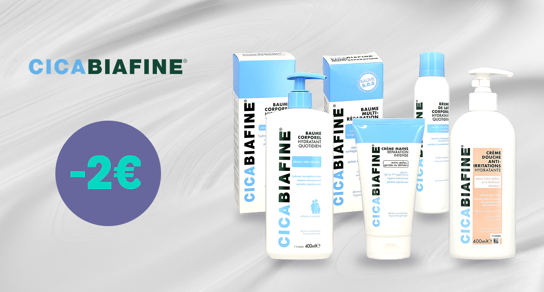 Découvrez la marque Cicabiafine : 2€ sur tous les produits